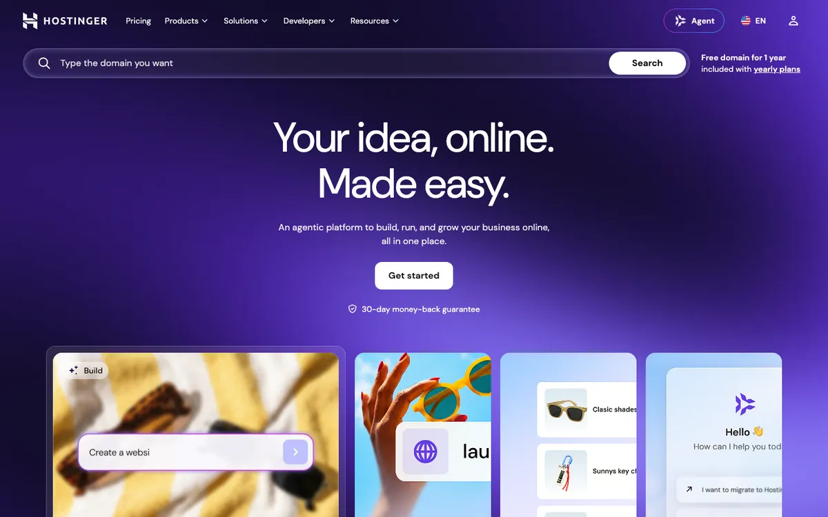 Hostinger homepage